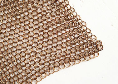 Durchmesser Chainmail-Metallring-Masche des Kupferdraht-1.2mm für Raum-Teiler