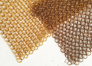 Helle diffundierende Chainmail-Metallring-Masche für Decoraive-Innenraum-Fach