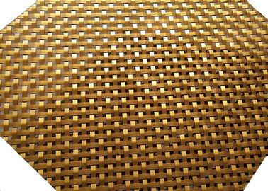 Goldfarbarchitekturmaschendraht, quetschverbundene Öffnung der Flachdraht-Schirm-Maschen-6mm