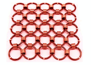 Kundengebundenes Chainmail-Ring-Metallmaschen-Drapierung für Einkaufszentrum-Hotel-Dekoration
