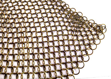 Verwendete Fenster-Behandlungen des Edelstahl-Ring-Maschen-Drapierungs-1.2MM X10MM, Hintergründe