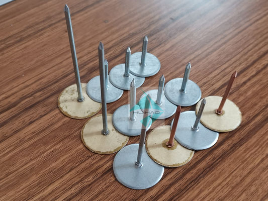 38MM galvanisierten schalenförmige Hauptschweißungs-Stahlstifte, Mini Washer Duct Liner-CD Schweißungs-Stifte