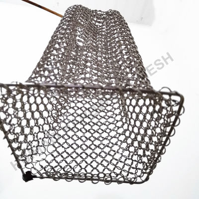 Silberne Farbe schweißte 1.2mm Ring Mesh Fabric For Decoration Facade Wand