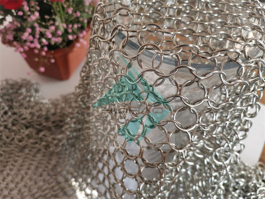 Edelstahl-Schweißung, die externen Durchmesser Ring Mesh Curtains 2mm Draht-20mm galvanisiert