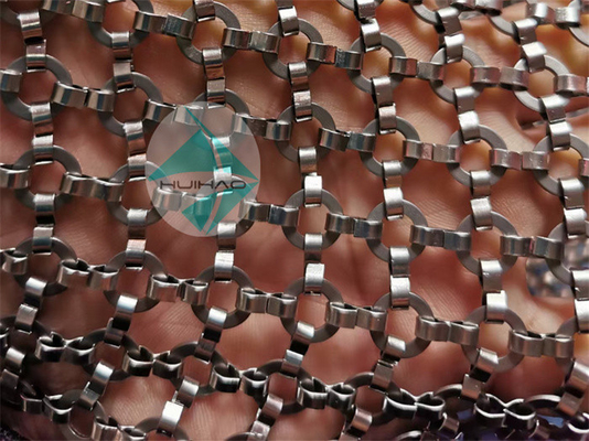 Chainmail-Ring-Maschen-Drapierung Metall mit 1,5 x15mm Messingfarbfür Fenstergitter