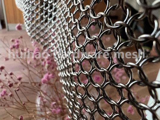 Silber beschichtete geschweißten runden Ring-Edelstahl 316 Chainmail-Vorhang-8mm