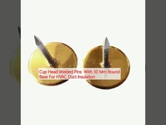 Schweißspangen mit 30 mm rundem Grund für die Isolierung von HVAC-Kanälen