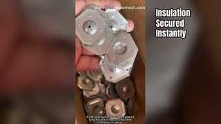 Isolierstifte und Unterlegscheiben zur Befestigung von Isolierplatten an Wänden, Decken und Böden